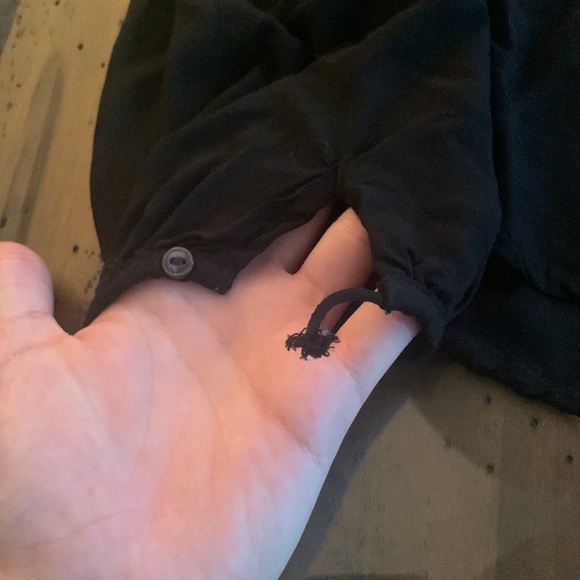 Black long sleeve half button up - Picture 2 of 2